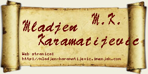 Mlađen Karamatijević vizit kartica